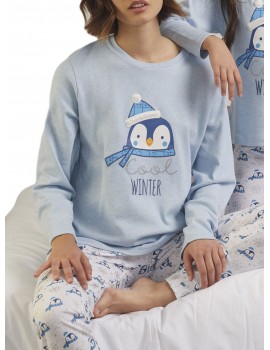 Pijama Mujer Invierno Admas Pingüino