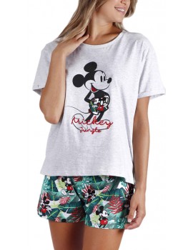Pijama corto Mickey Disney mujer tropical