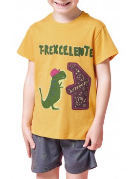 Pijama corto niños Muydemi dinosaurio T-rex